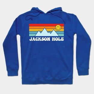 Jackson Hole Wyoming Ski Grand Teton Mountains Smiley Face Hoodie